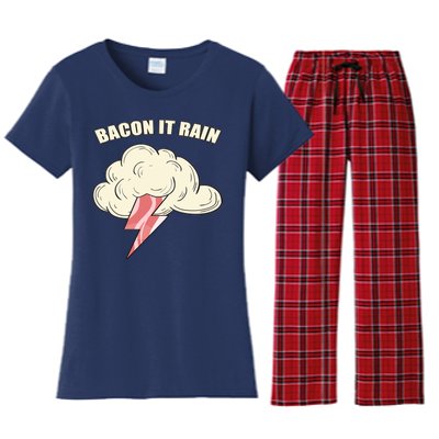 Bacon It Rain Women's Flannel Pajama Set