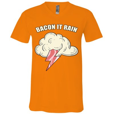 Bacon It Rain V-Neck T-Shirt