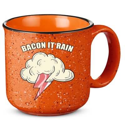 Bacon It Rain 15oz Campfire Ceramic Mug
