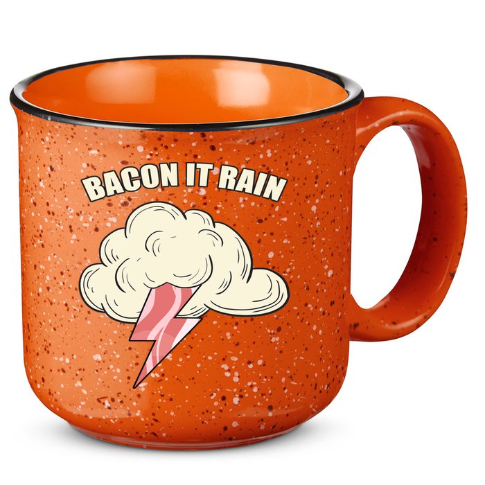 Bacon It Rain 15oz Campfire Ceramic Mug