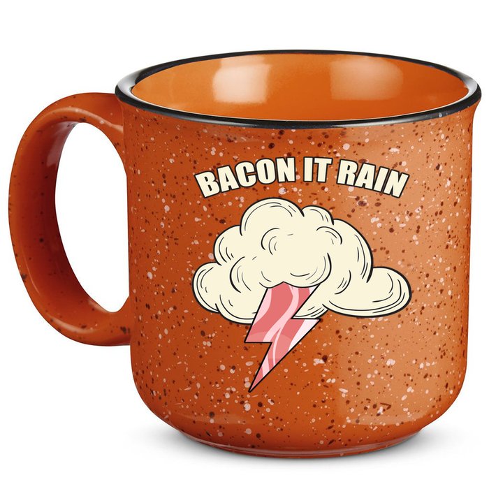 Bacon It Rain 15oz Campfire Ceramic Mug
