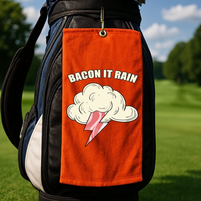 Bacon It Rain Golf Towel