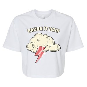 Bacon It Rain Bella+Canvas Jersey Crop Tee