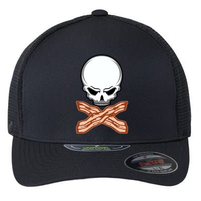 Bacon Skull Flexfit Unipanel Trucker Cap