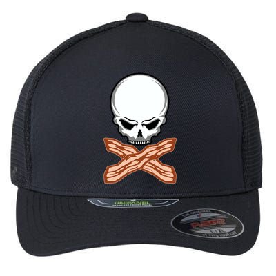 Bacon Skull Flexfit Unipanel Trucker Cap