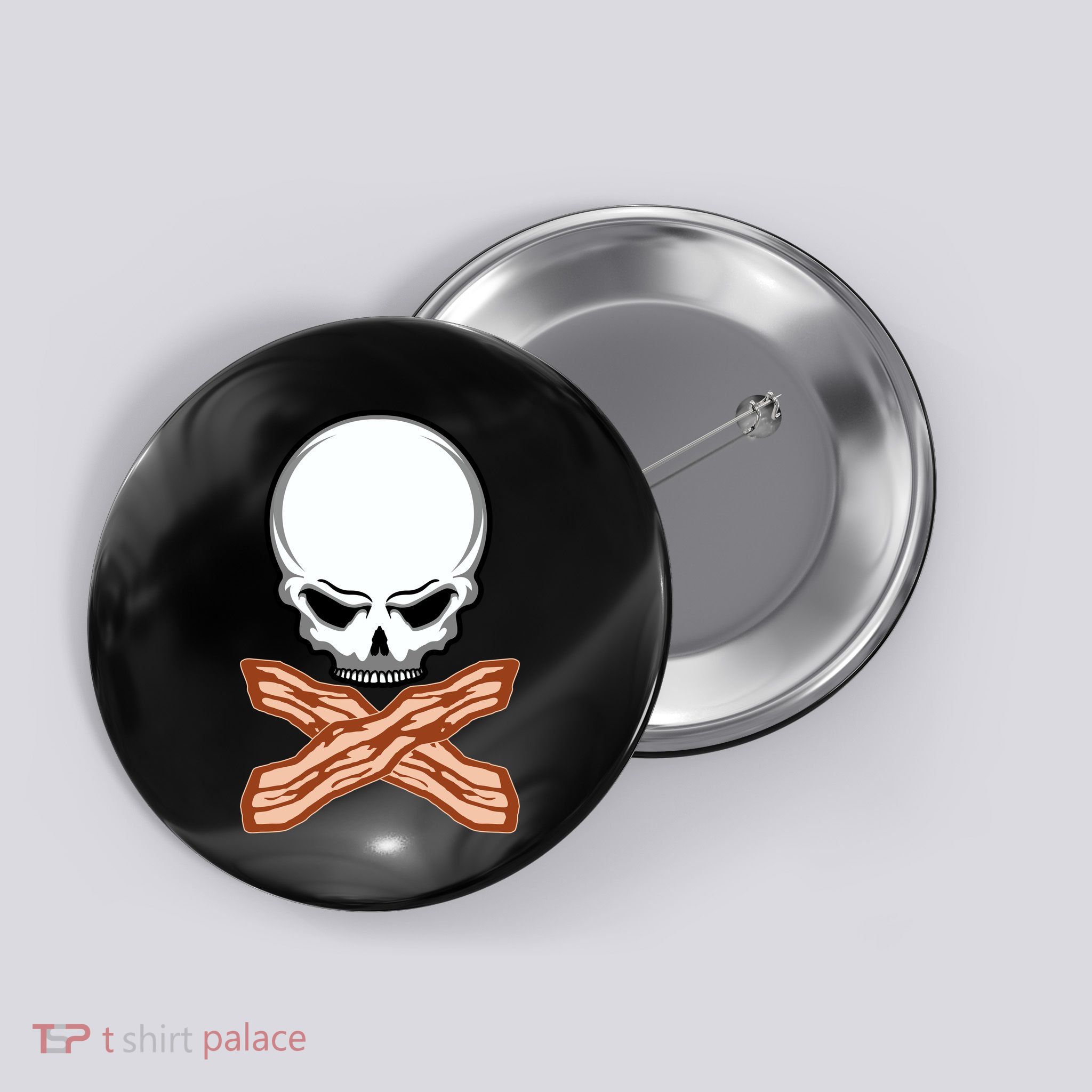 Bacon Skull Button