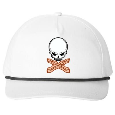 Bacon Skull Snapback Five-Panel Rope Hat