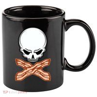Bacon Skull 11oz C Handle Ceramic Mug
