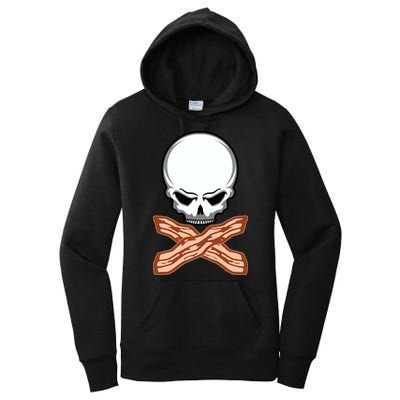 Bacon Skull Women's Pullover Hoodie