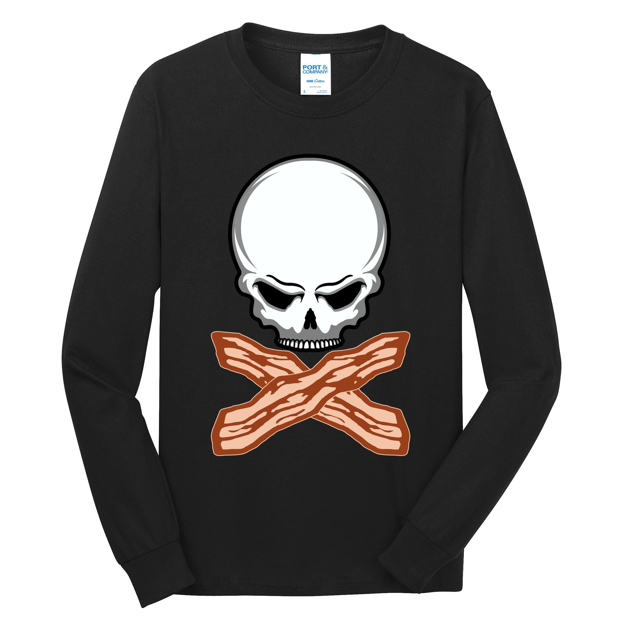 Bacon Skull Tall Long Sleeve T-Shirt