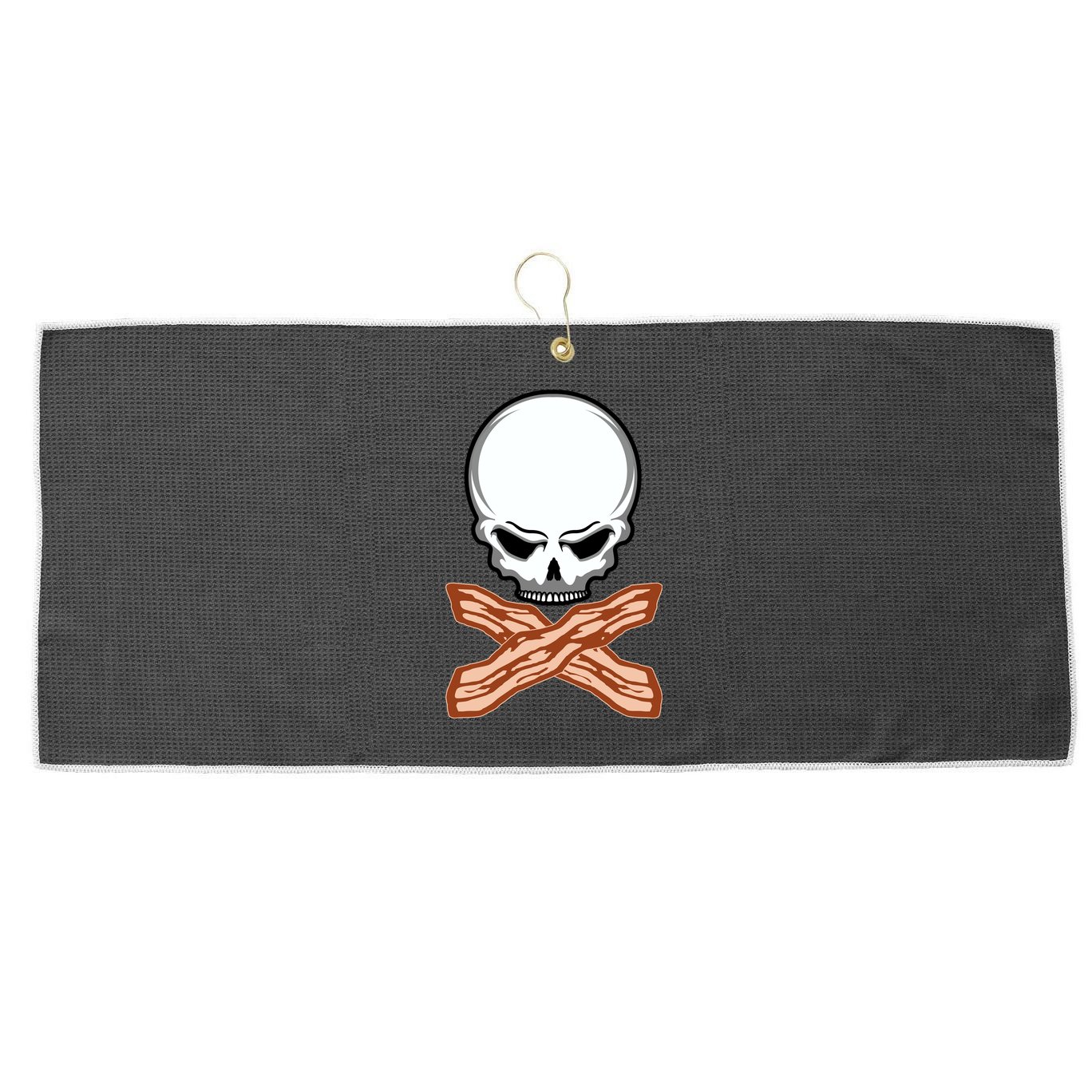 Bacon Skull Large Microfiber Waffle Golf Towel