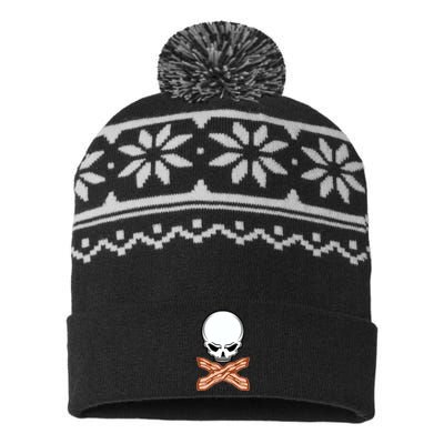 Bacon Skull USA-Made Snowflake Beanie