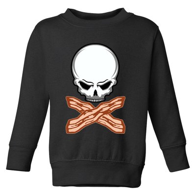 Bacon Skull Toddler Sweatshirt