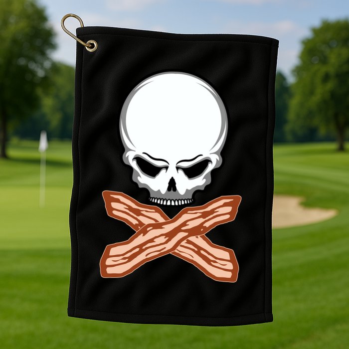 Bacon Skull Golf Towel