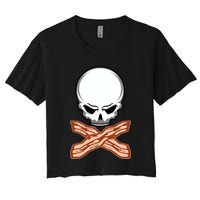 Bacon Skull Women's Crop Top Tee