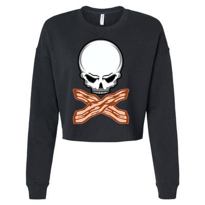 Bacon Skull Cropped Pullover Crew
