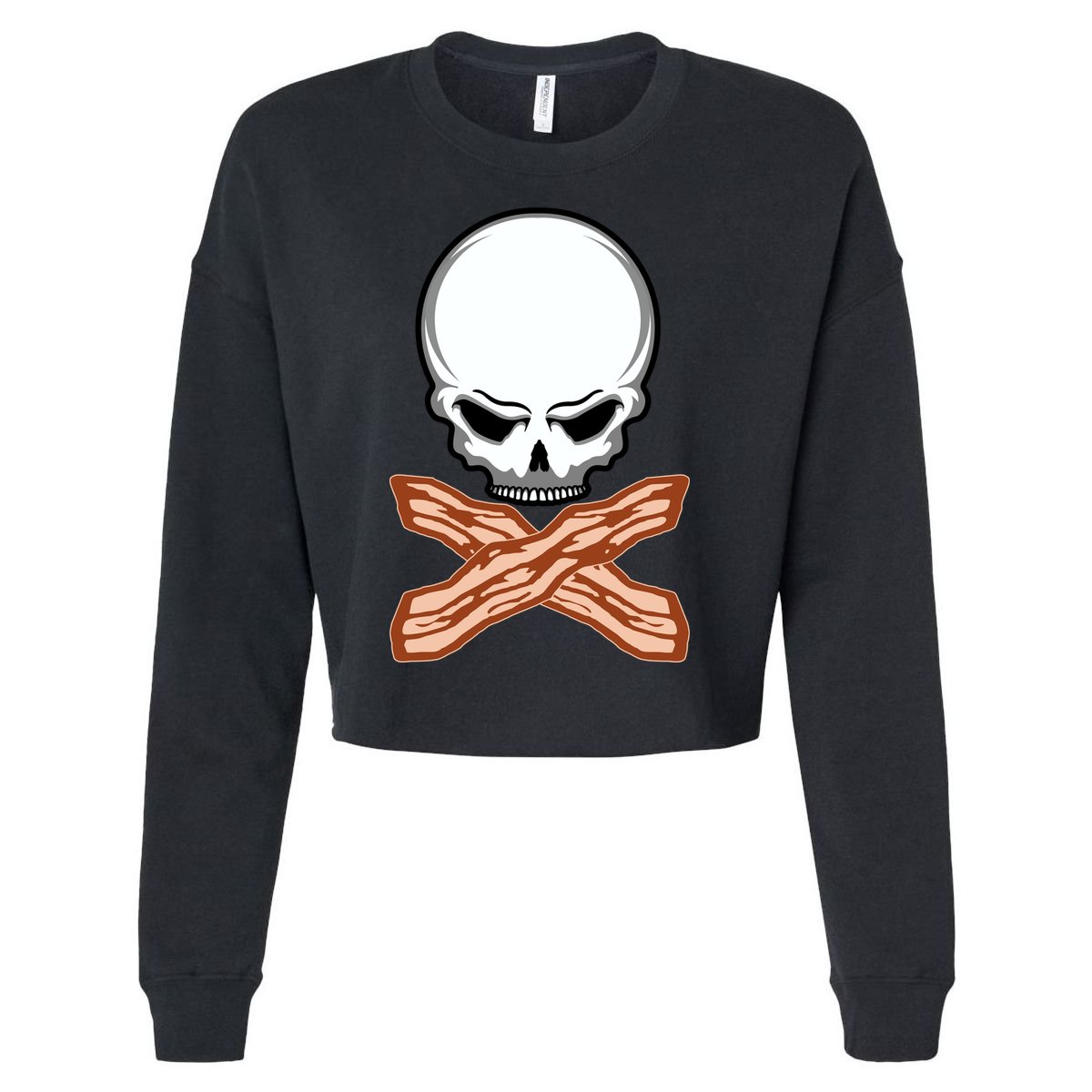 Bacon Skull Cropped Pullover Crew