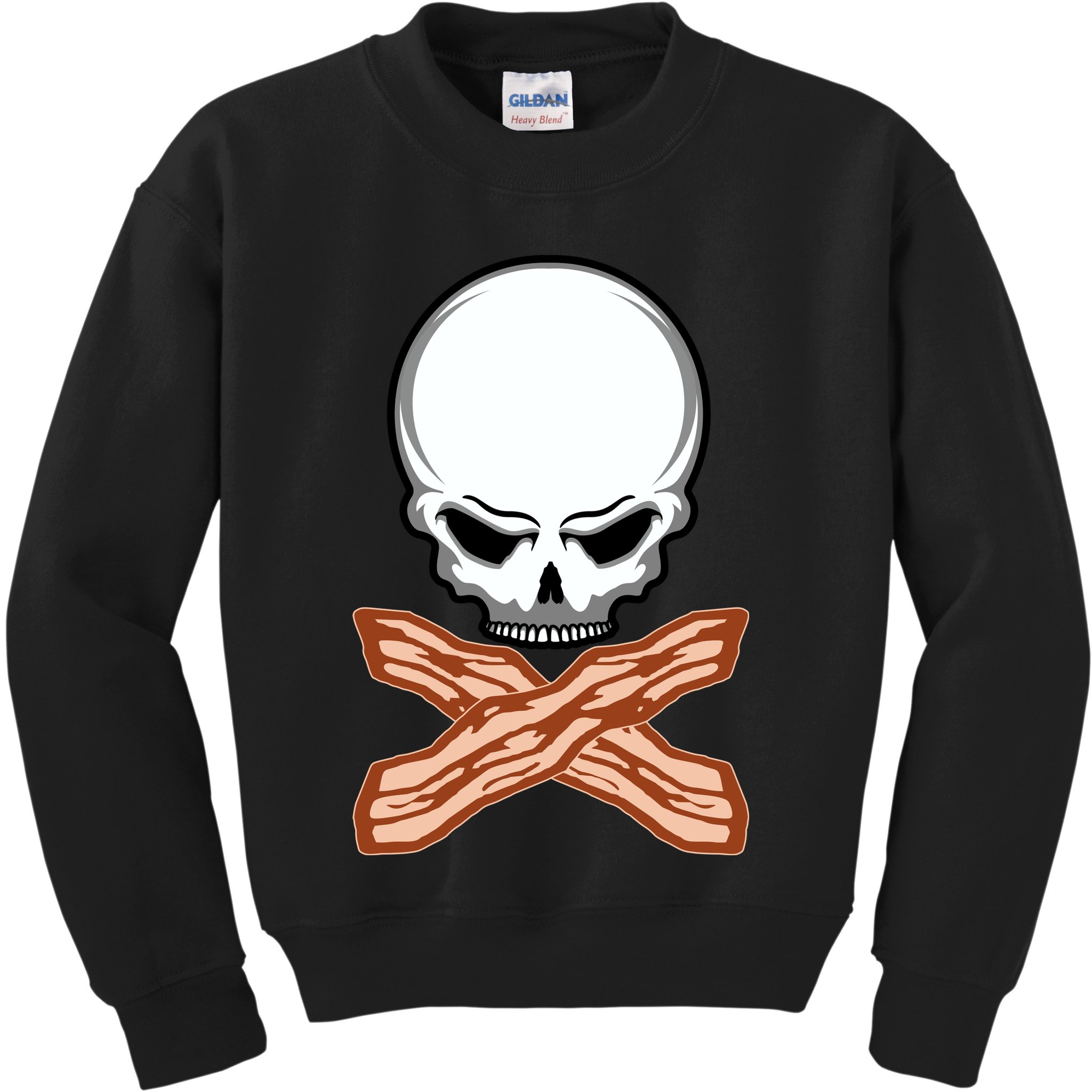 Bacon Skull Kids Sweatshirt