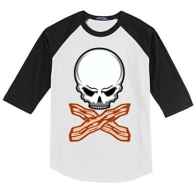 Bacon Skull Kids Colorblock Raglan Jersey