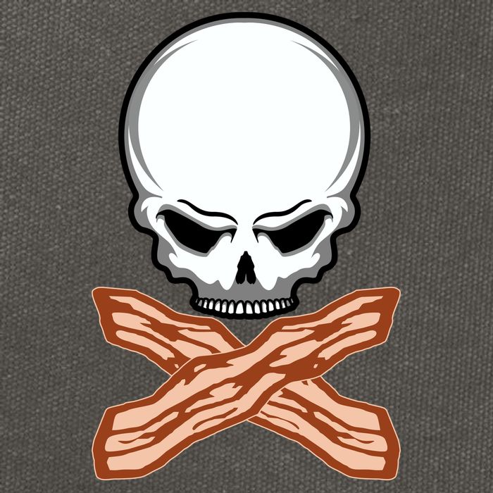 Bacon Skull Cotton Canvas Backpack