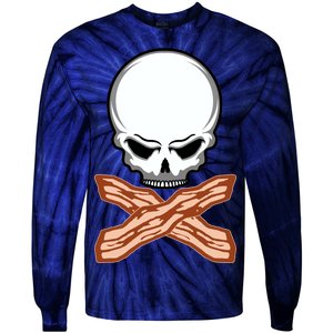 Bacon Skull Tie-Dye Long Sleeve Shirt