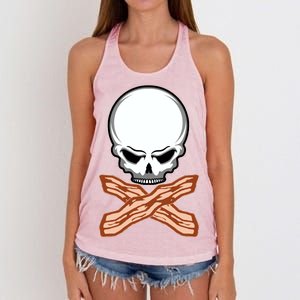 Bacon Skull Women's Knotted Racerback Tank