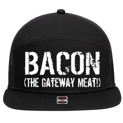 Bacon The Gateway Meat 7 Panel Mesh Trucker Snapback Hat