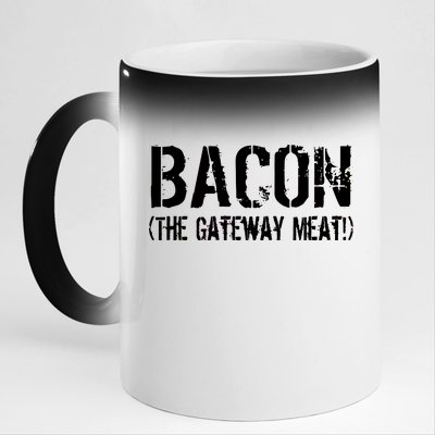 Bacon The Gateway Meat 11oz Black Color Changing Mug