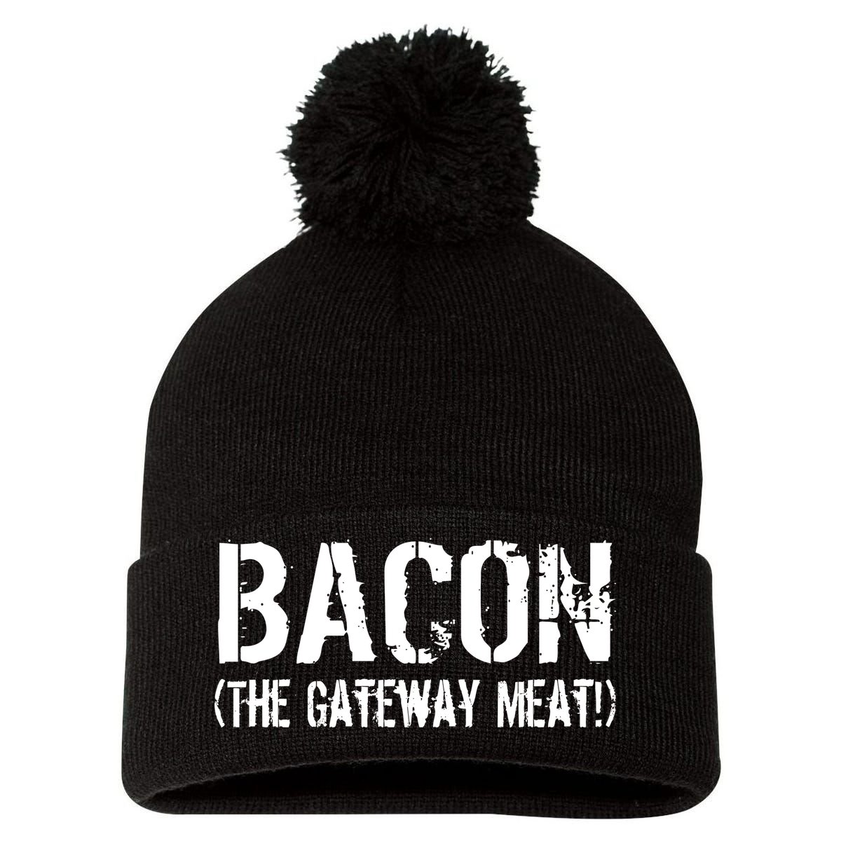 Bacon The Gateway Meat Pom Pom 12in Knit Beanie