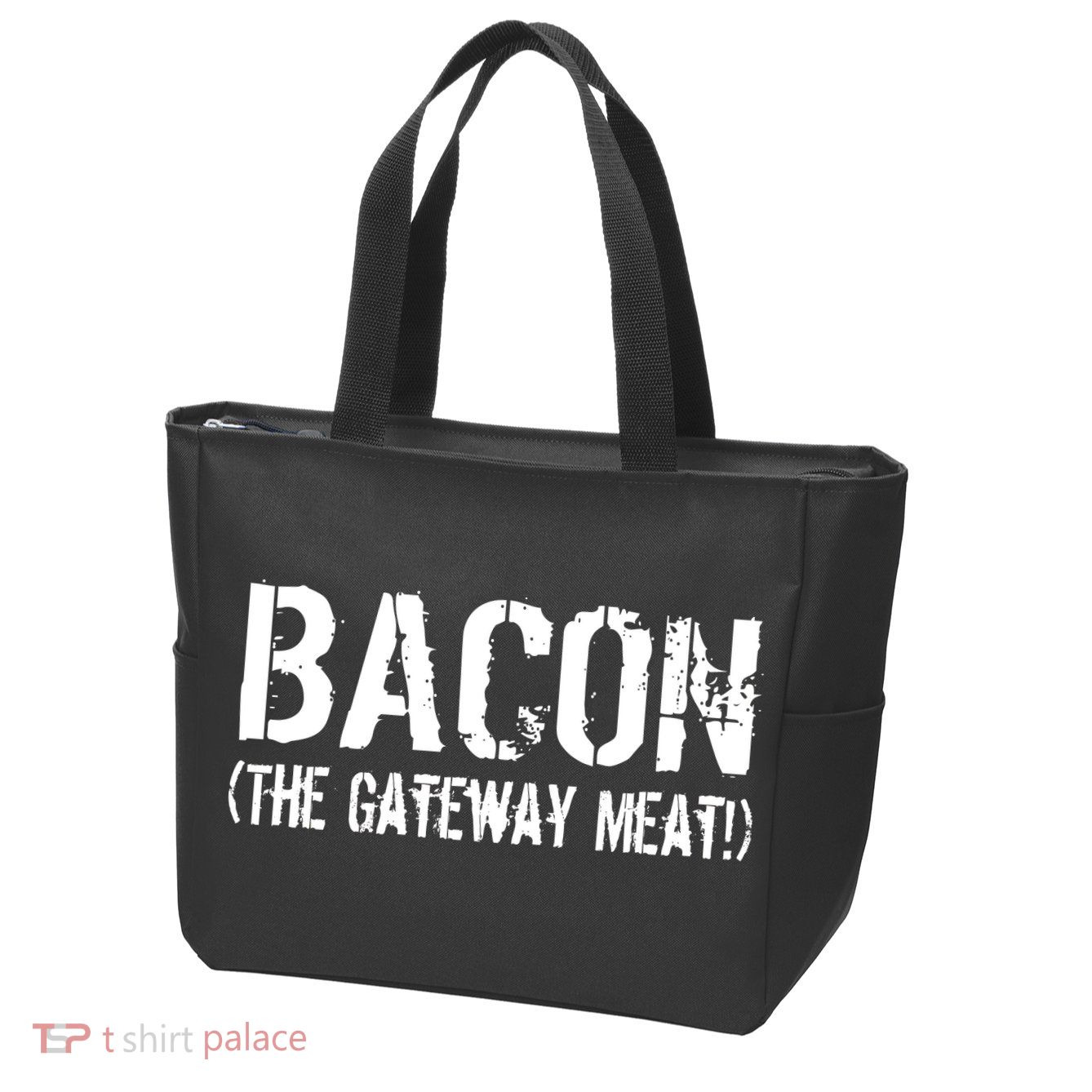 Bacon The Gateway Meat Zip Tote Bag