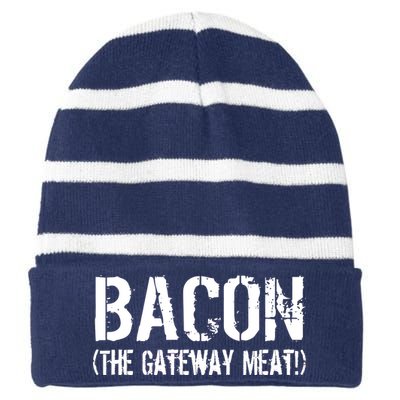 Bacon The Gateway Meat Striped Beanie with Solid Band