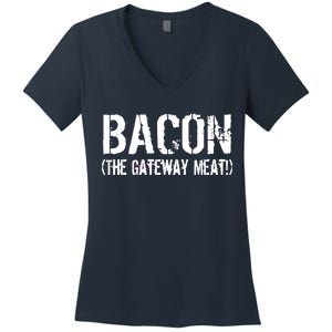 Bacon The Gateway Meat Women's V-Neck T-Shirt