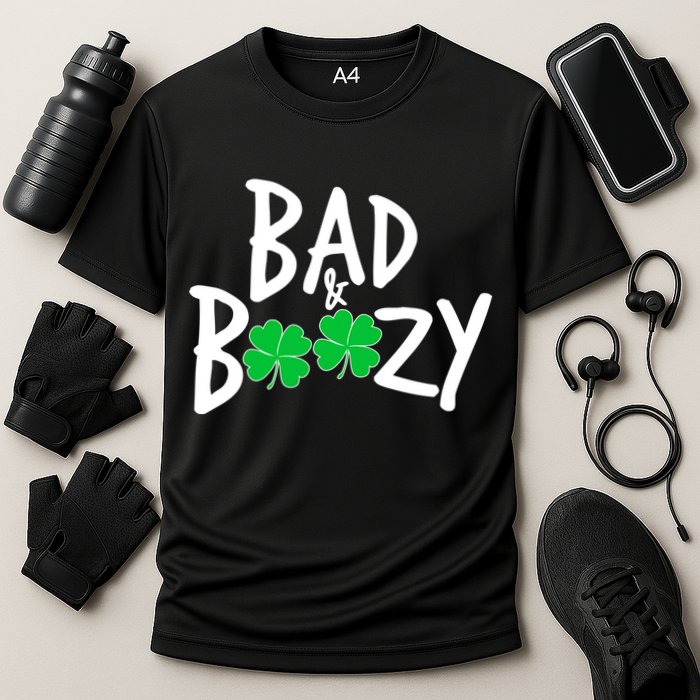 Bad and Boozy Irish Beer Cooling Performance Crew T-Shirt