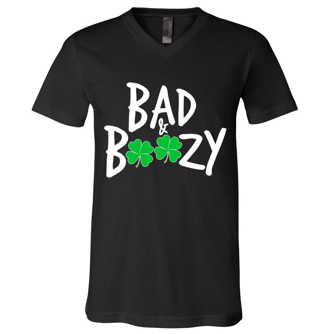 Bad and Boozy Irish Beer V-Neck T-Shirt