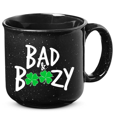 Bad and Boozy Irish Beer 15oz Campfire Ceramic Mug