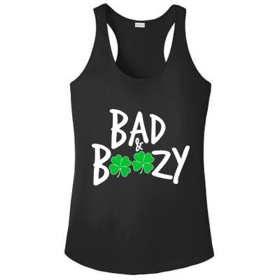 Bad and Boozy Irish Beer Ladies PosiCharge Competitor Racerback Tank