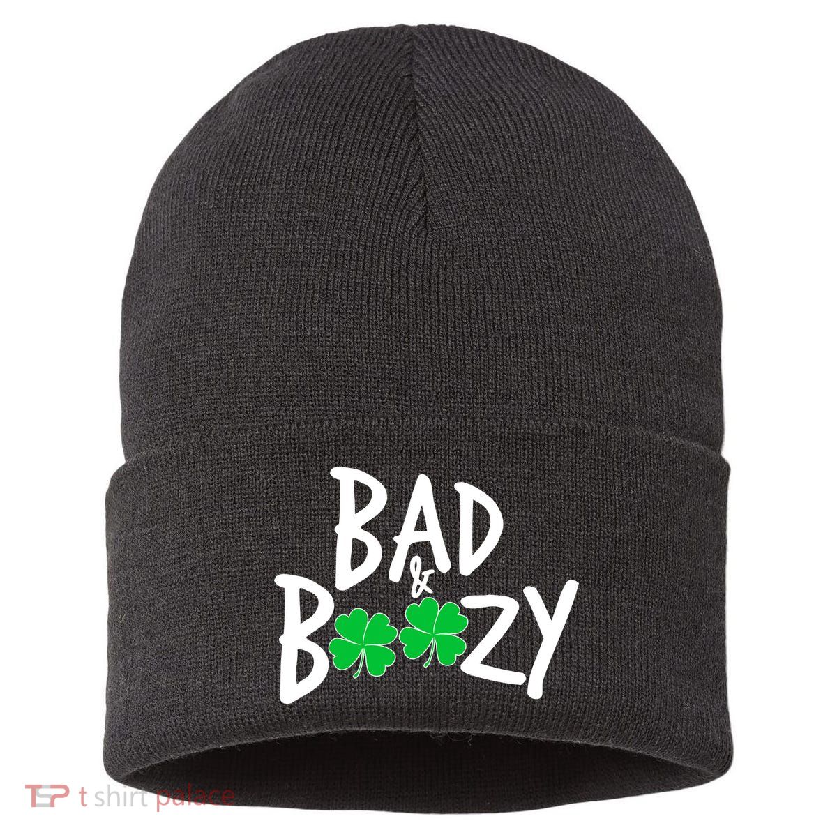 Bad and Boozy Irish Beer Sustainable Knit Beanie