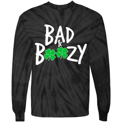 Bad and Boozy Irish Beer Tie-Dye Long Sleeve Shirt