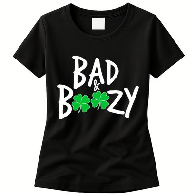 Bad and Boozy Irish Beer Womens T-Shirt