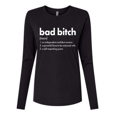 Bad Bitch Definition Womens Cotton Relaxed Long Sleeve T-Shirt