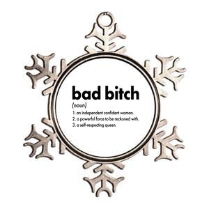 Bad Bitch Definition Metallic Star Ornament