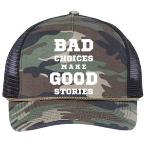 Bad Choices Make Good Stories Retro Rope Trucker Hat Cap