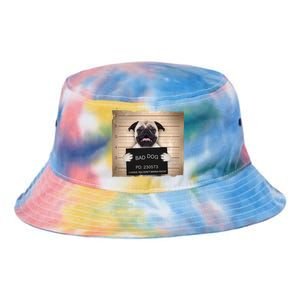 Bad Dog Funny Pug Prison Mug Shot Tie Dye Newport Bucket Hat