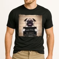 Bad Dog Funny Pug Prison Mug Shot Cooling Performance Crew T-Shirt