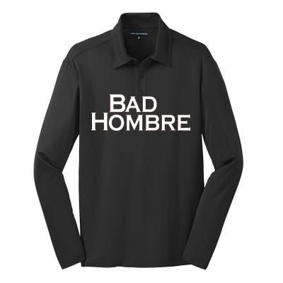 Bad Hombre Classy Logo Silk Touch Performance Long Sleeve Polo