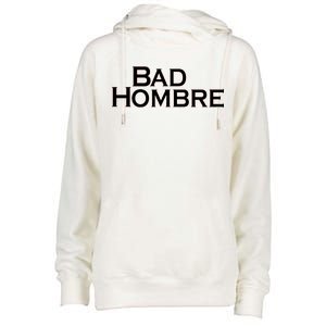 Bad Hombre Classy Logo Womens Funnel Neck Pullover Hood