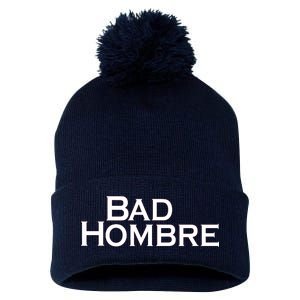 Bad Hombre Classy Logo Pom Pom 12in Knit Beanie