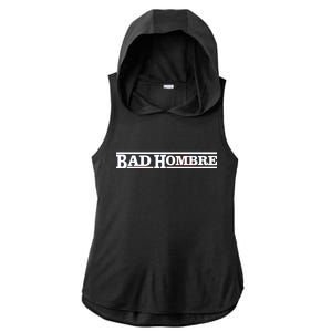 Bad Hombre Stamp Ladies PosiCharge Tri-Blend Wicking Draft Hoodie Tank