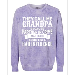 Bad Influence Grandpa Colorblast Crewneck Sweatshirt