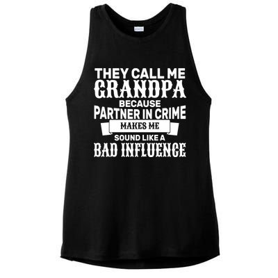 Bad Influence Grandpa Ladies PosiCharge Tri-Blend Wicking Tank